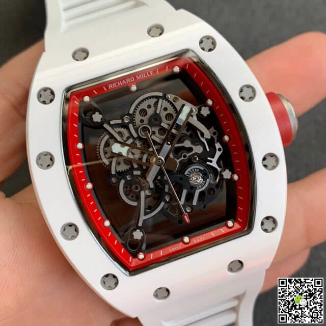 Richard Mille RM055 KV Factory 1:1 Best Edition Replica Watch V2 Ceramic Rubber Strap