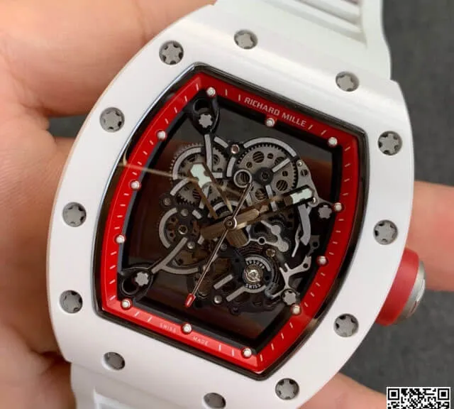 Richard Mille RM055 KV Factory 1:1 Best Edition Replica Watch V2 Ceramic Rubber Strap
