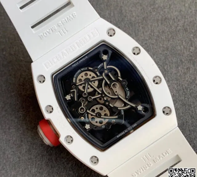 Richard Mille RM055 KV Factory 1:1 Best Edition Replica Watch V2 Ceramic Rubber Strap
