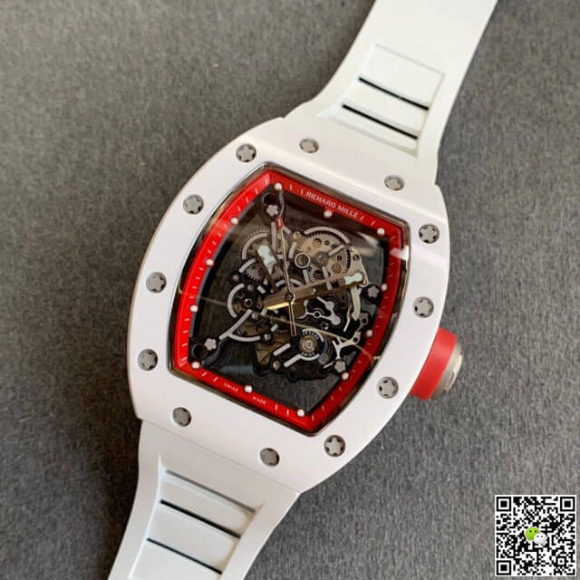Richard Mille RM055 KV Factory 1:1 Best Edition Replica Watch V2 Ceramic Rubber Strap