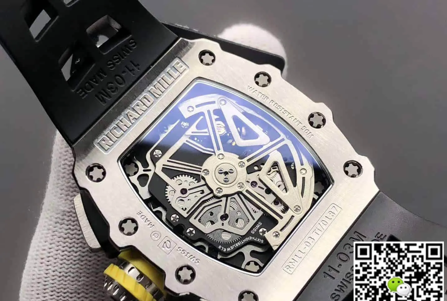 Richard Mille RM11-03 KV Factory 1:1 Best Edition Replica Watch Titanium Rubber Strap