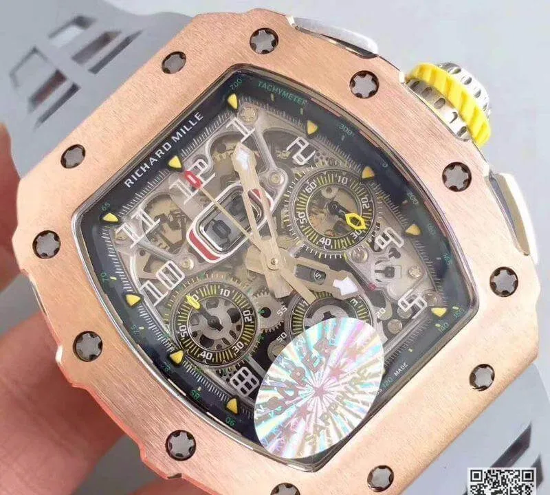 Richard Mille RM11-03 RG PR100 KV Factory 1:1 Best Edition Replica Watch Swiss ETA7750