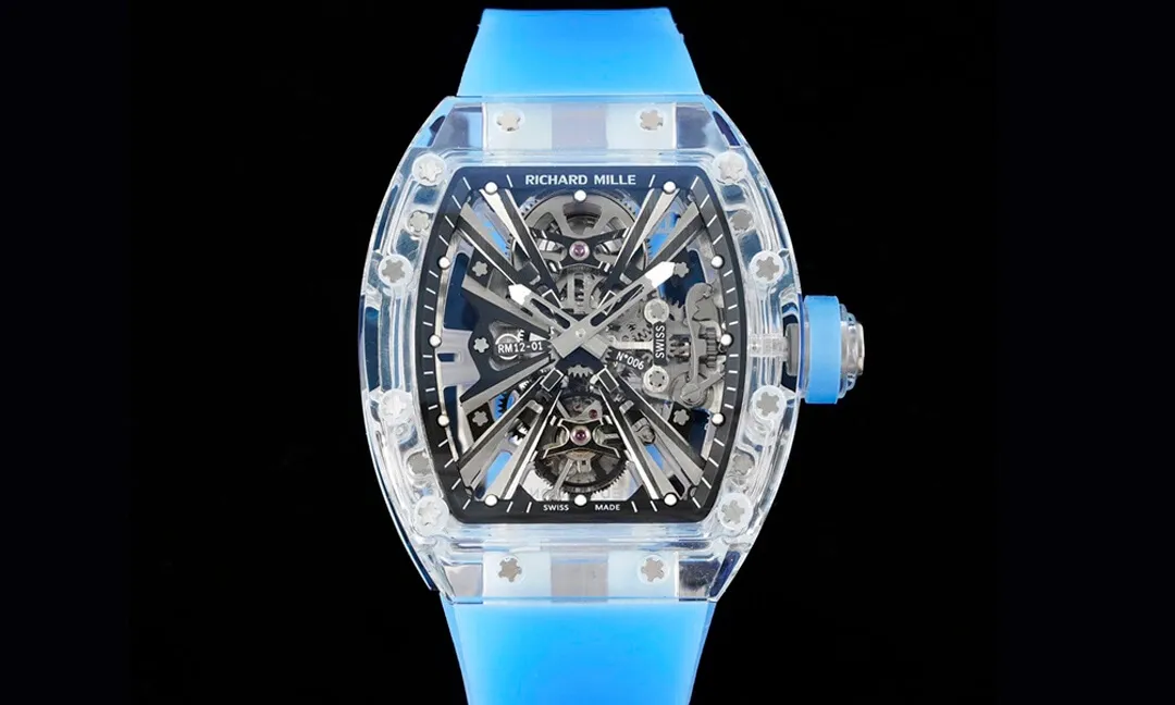 Richard Mille RM12-01 RM Factory 1:1 Best Edition Replica Watch Tourbillon Blue Strap