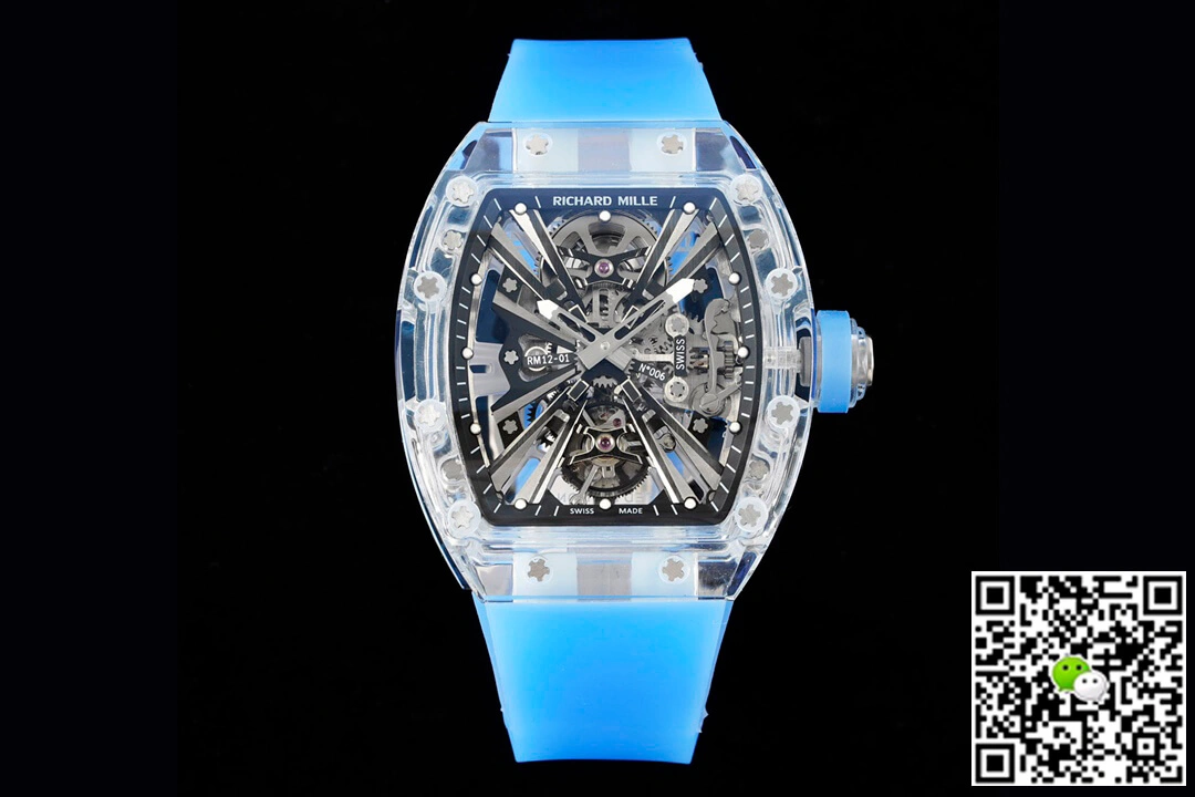 Richard Mille RM12-01 RM Factory 1:1 Best Edition Replica Watch Tourbillon Blue Strap
