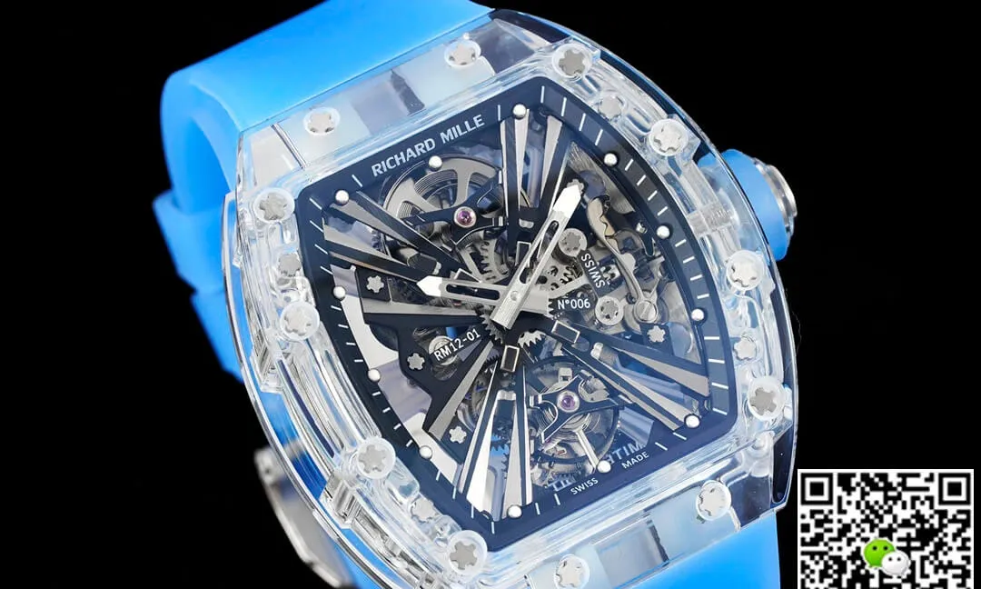 Richard Mille RM12-01 RM Factory 1:1 Best Edition Replica Watch Tourbillon Blue Strap