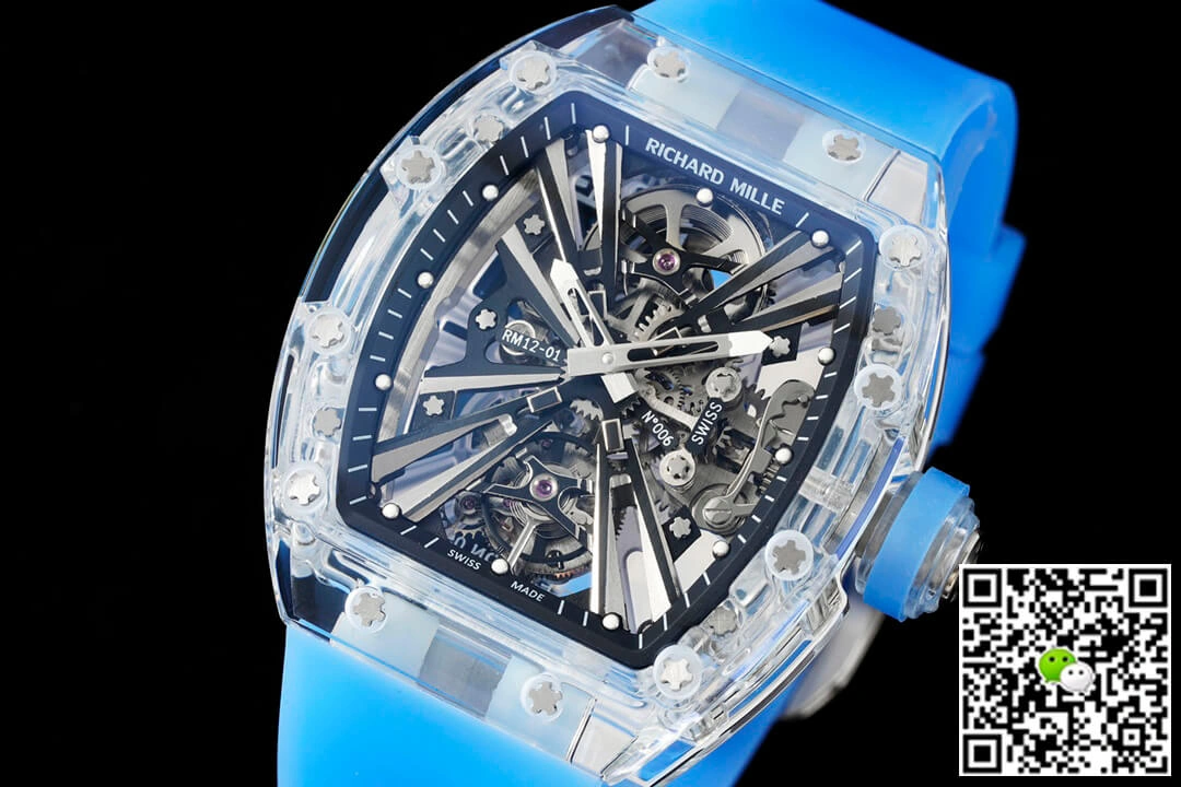 Richard Mille RM12-01 RM Factory 1:1 Best Edition Replica Watch Tourbillon Blue Strap