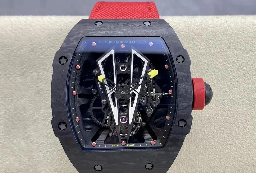 Richard Mille RM27-03 Tourbillon BBR Factory 1:1 Best Edition Replica Watch Red Strap