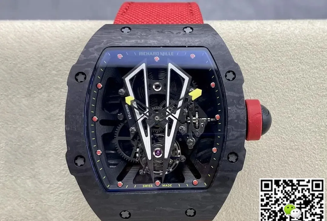Richard Mille RM27-03 Tourbillon BBR Factory 1:1 Best Edition Replica Watch Red Strap