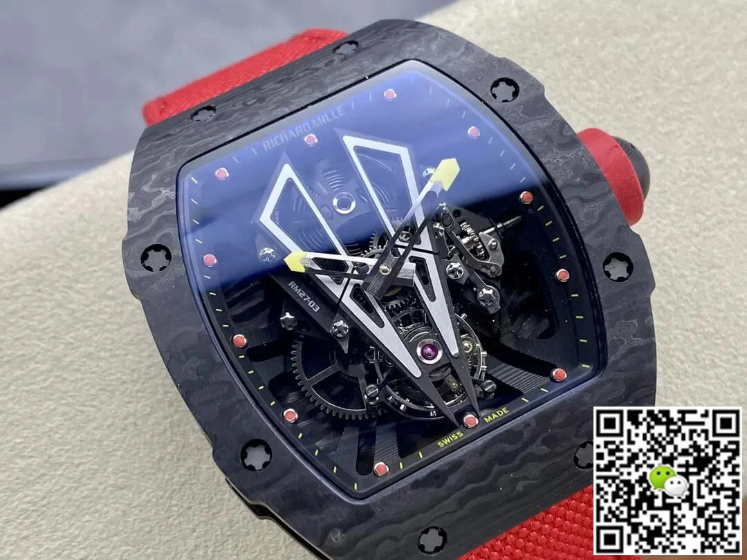 Richard Mille RM27-03 Tourbillon BBR Factory 1:1 Best Edition Replica Watch Red Strap
