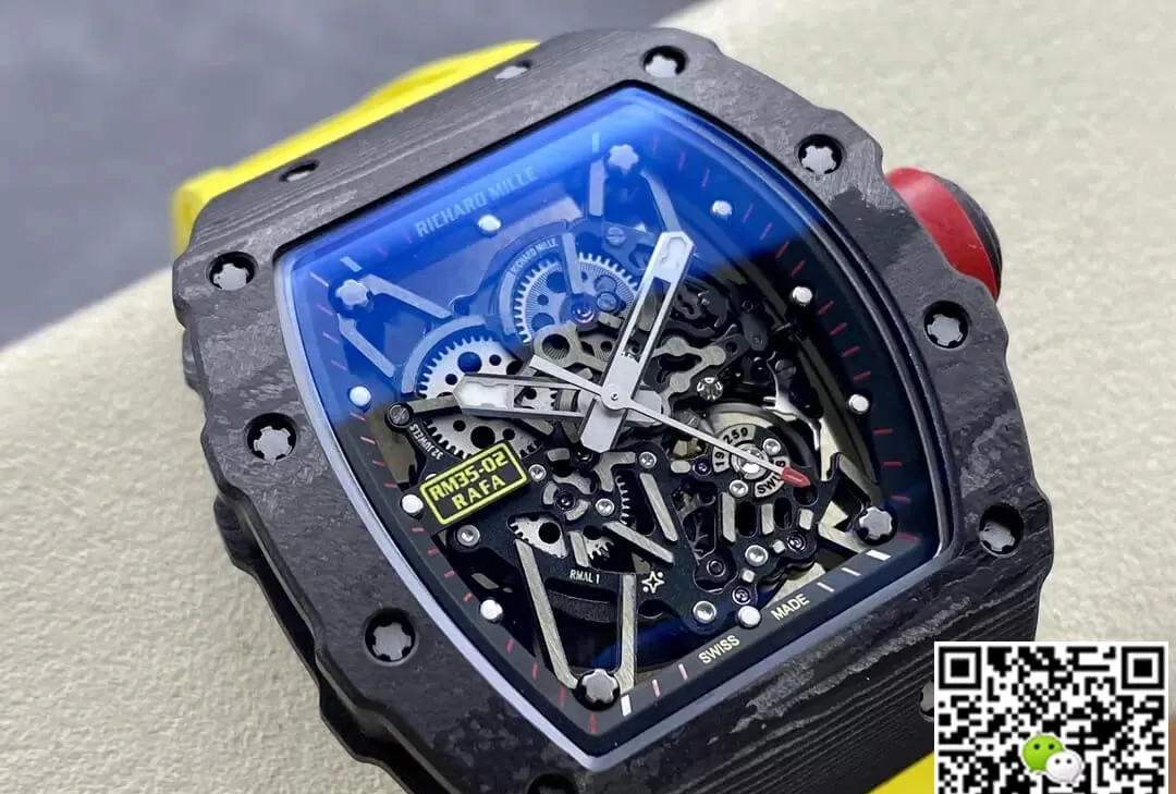 Richard Mille RM35-02 T+ Factory 1:1 Best Edition Replica Watch NTPT Carbon Fiber Case