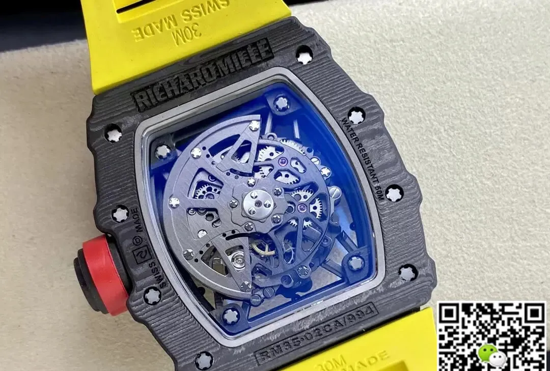 Richard Mille RM35-02 T+ Factory 1:1 Best Edition Replica Watch NTPT Carbon Fiber Case