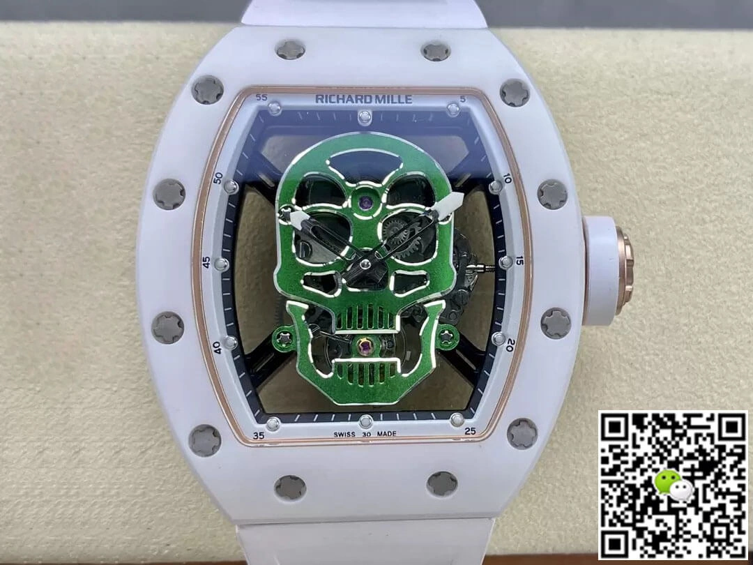 Richard Mille RM52-01 YS Factory 1:1 Best Edition Replica Watch Green Tourbillon Dial