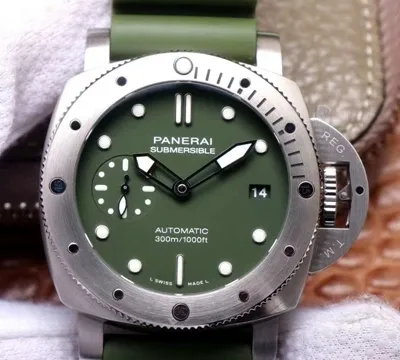 Panerai Submersible Verde Militare PAM1055 VS Factory 1:1 Best Edition Replica Watch Matte-Green Dial Swiss p900