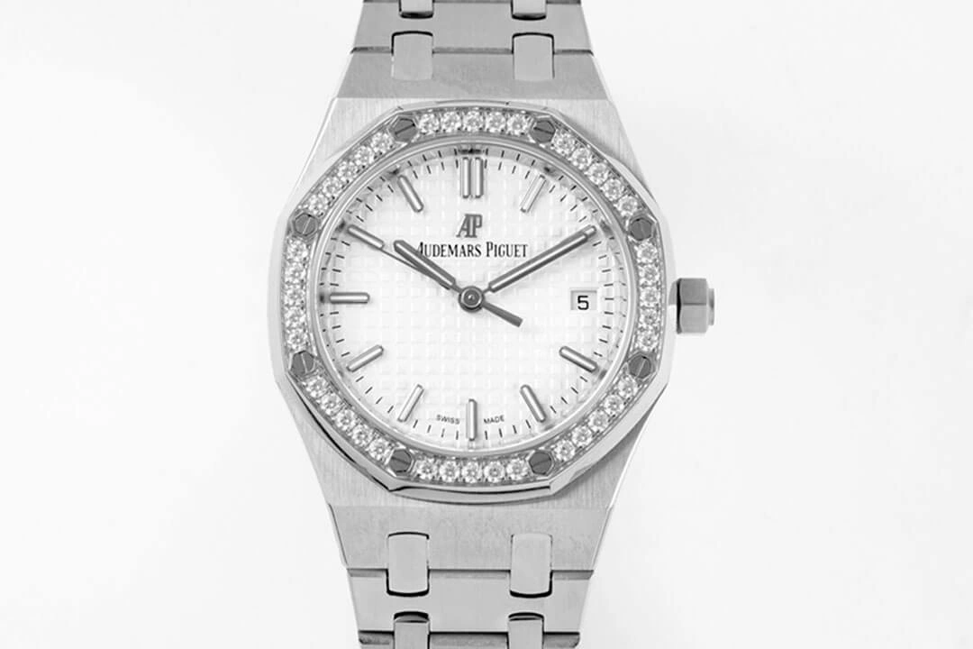 Audemars Piguet Royal Oak 77350ST 8F Factory 1:1 Best Edition Replica Watch White Dial