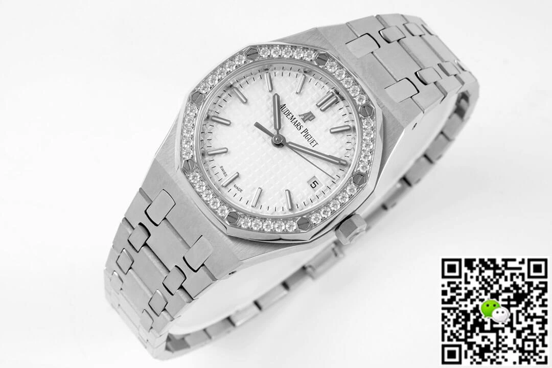 Audemars Piguet Royal Oak 77350ST 8F Factory 1:1 Best Edition Replica Watch White Dial