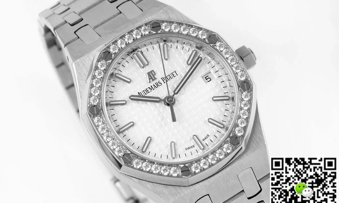 Audemars Piguet Royal Oak 77350ST 8F Factory 1:1 Best Edition Replica Watch White Dial