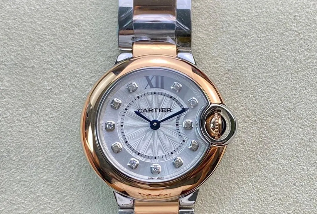 Ballon Bleu De Cartier 28MM W3BB0005 V6 Factory 1:1 Best Edition Replica Watch White Diamond Dial