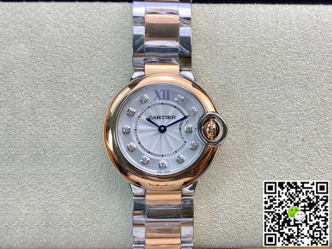 Ballon Bleu De Cartier 28MM W3BB0005 V6 Factory 1:1 Best Edition Replica Watch White Diamond Dial