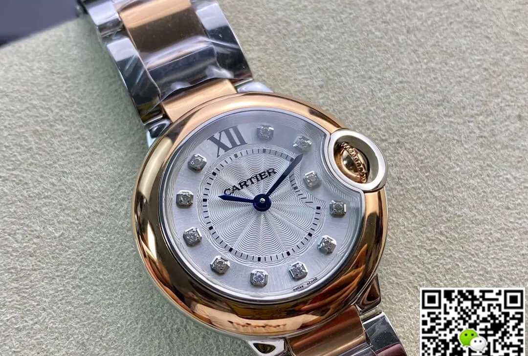 Ballon Bleu De Cartier 28MM W3BB0005 V6 Factory 1:1 Best Edition Replica Watch White Diamond Dial