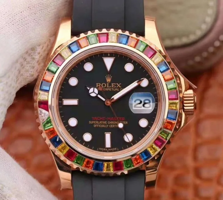 Rolex Yacht-Master 116695 Noob Factory 1:1 Best Edition Replica Watch Swiss ETA2824 Black Dial