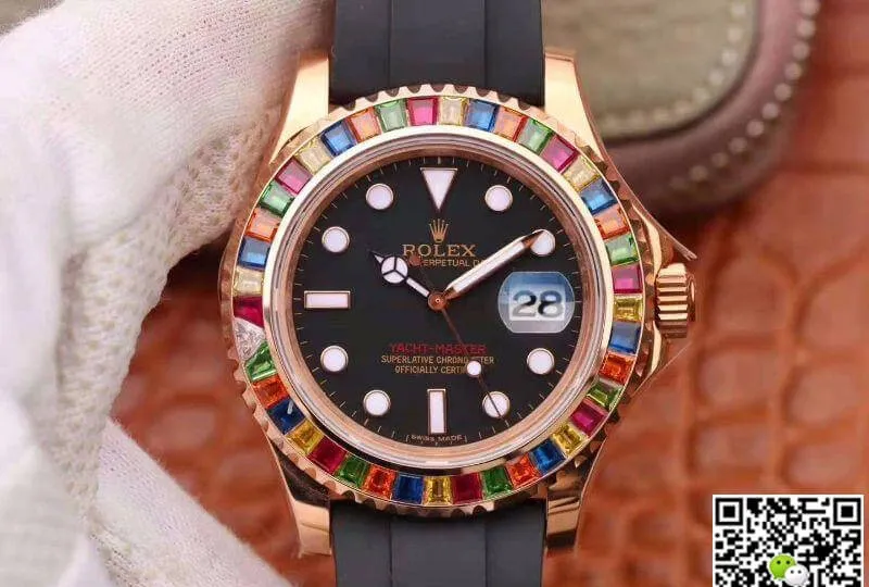 Rolex Yacht-Master 116695 Noob Factory 1:1 Best Edition Replica Watch Swiss ETA2824 Black Dial