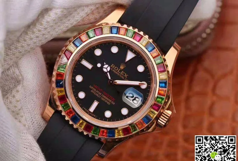 Rolex Yacht-Master 116695 Noob Factory 1:1 Best Edition Replica Watch Swiss ETA2824 Black Dial