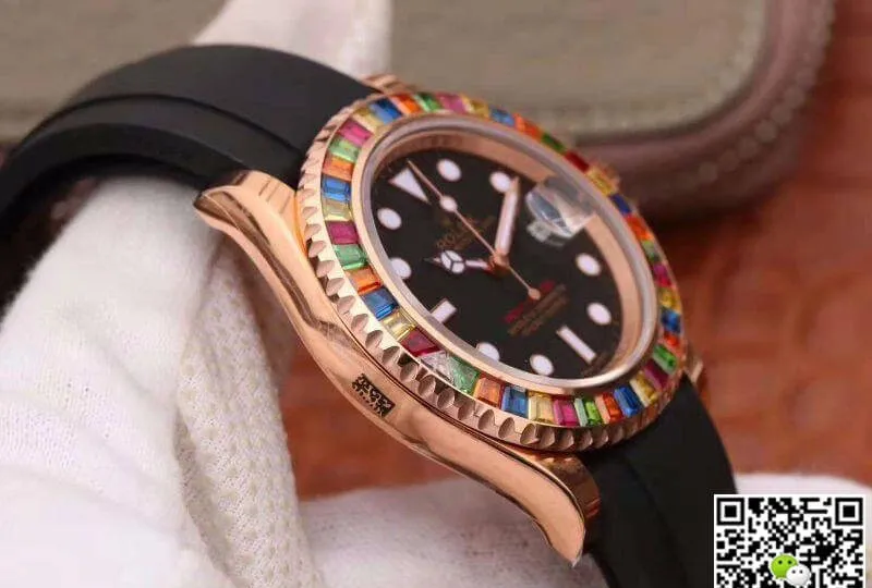 Rolex Yacht-Master 116695 Noob Factory 1:1 Best Edition Replica Watch Swiss ETA2824 Black Dial