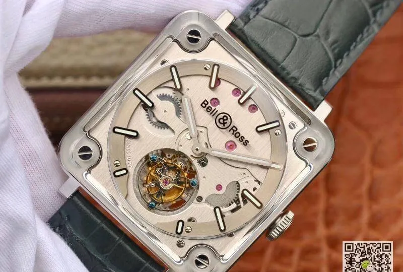 Bell & Ross BR-X2 Tourbillon 1:1 Best Edition Replica Watch Men Watches Steel Dial Swiss ETA380 Tourbillon Movement Leather Watch Strap