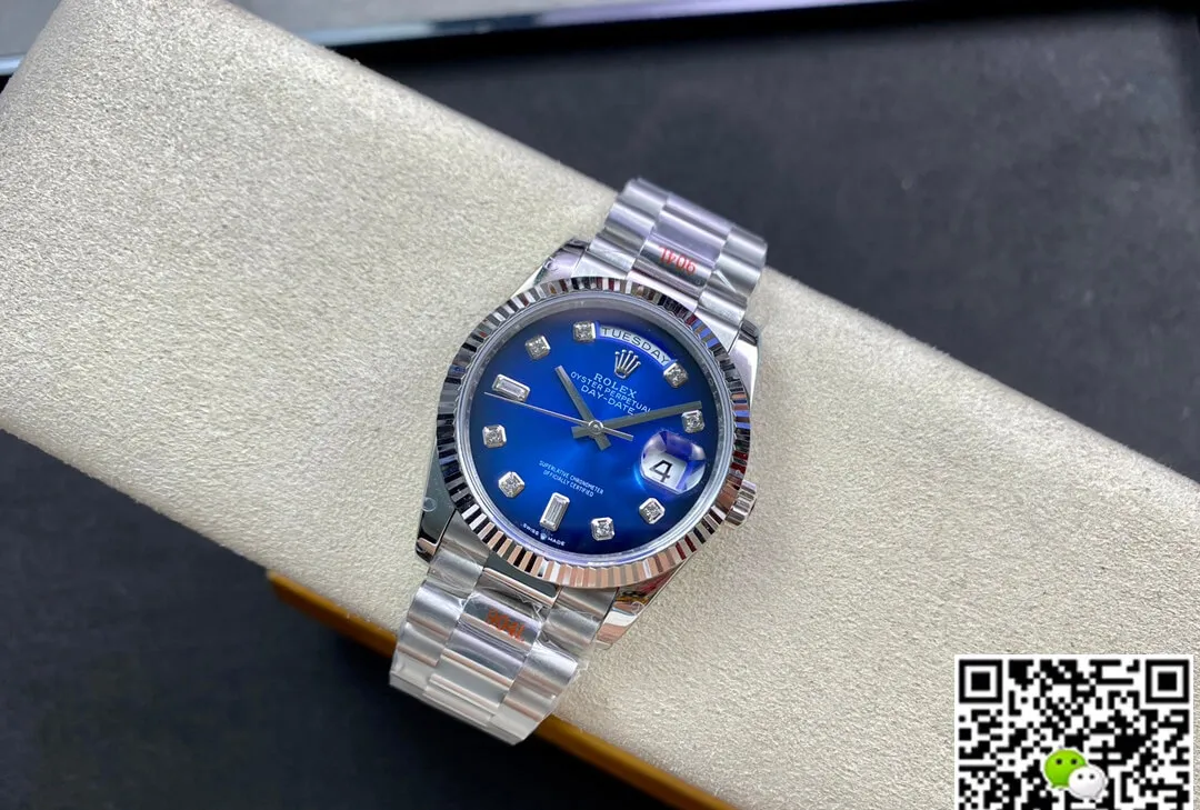 Rolex Day Date M128239-0023 36MM GM Factory 1:1 Best Edition Replica Watch Blue Diamond Dial