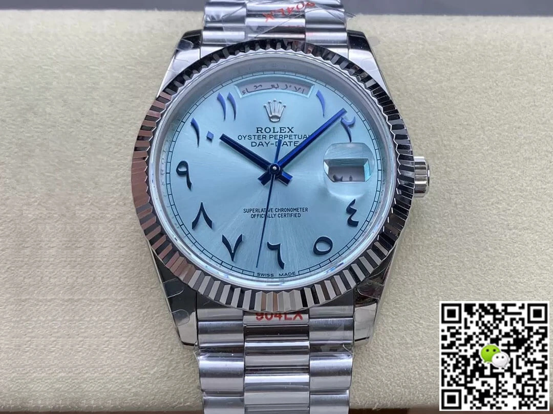 Rolex Day Date M228236 GM Factory 1:1 Best Edition Replica Watch V2 Middle Eastern Blue Dial