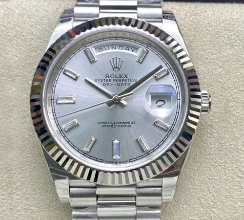 Rolex Day Date M228239-0003 EW Factory 1:1 Best Edition Replica Watch Silver Stainless Steel