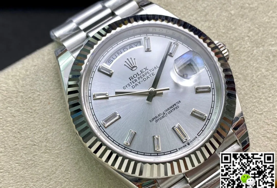 Rolex Day Date M228239-0003 EW Factory 1:1 Best Edition Replica Watch Silver Stainless Steel