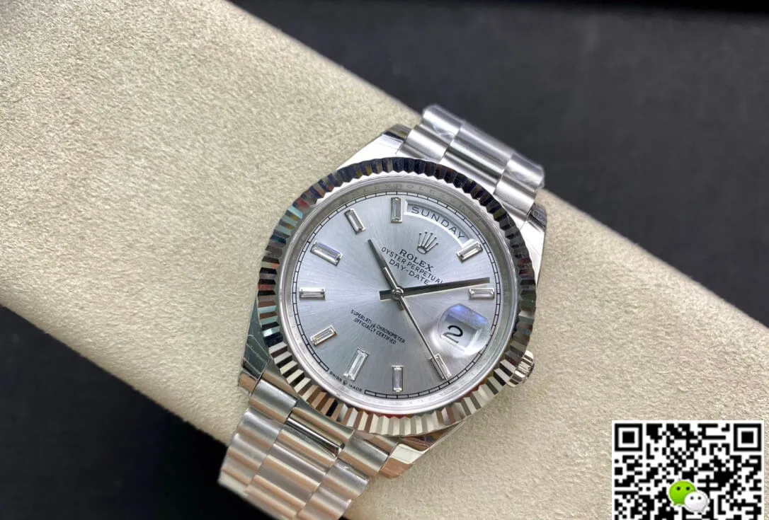 Rolex Day Date M228239-0003 EW Factory 1:1 Best Edition Replica Watch Silver Stainless Steel