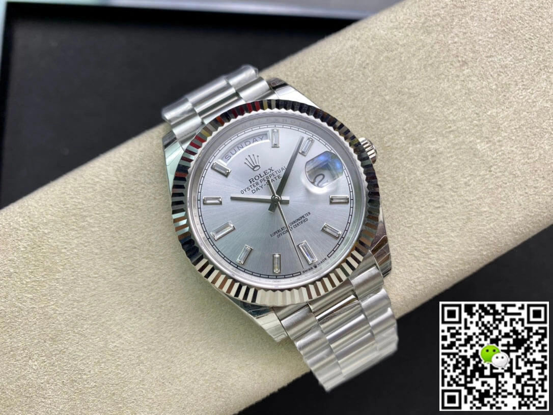 Rolex Day Date M228239-0003 EW Factory 1:1 Best Edition Replica Watch Silver Stainless Steel