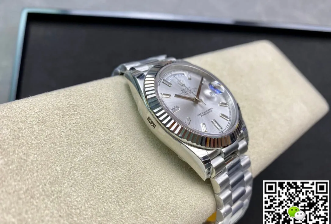 Rolex Day Date M228239-0003 EW Factory 1:1 Best Edition Replica Watch Silver Stainless Steel