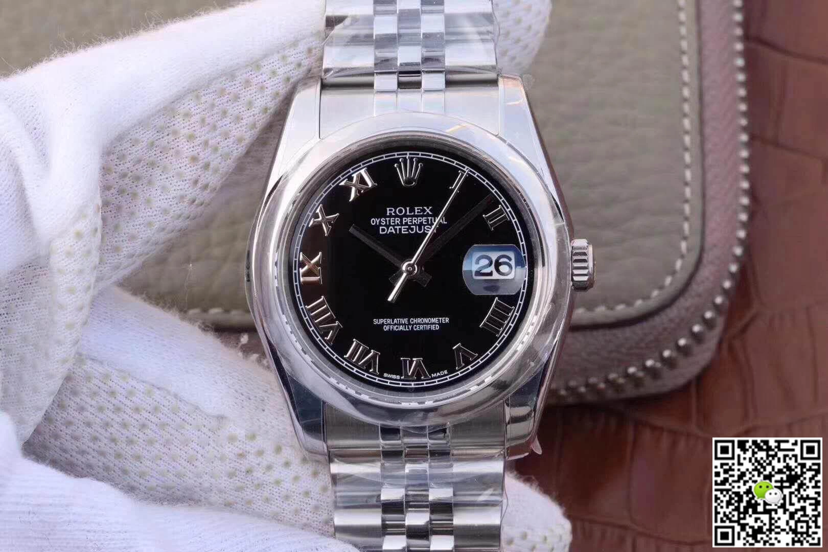 Rolex Datejust 116234 AR Factory 1:1 Best Edition Replica Watch Swiss ETA3135 Black Dial