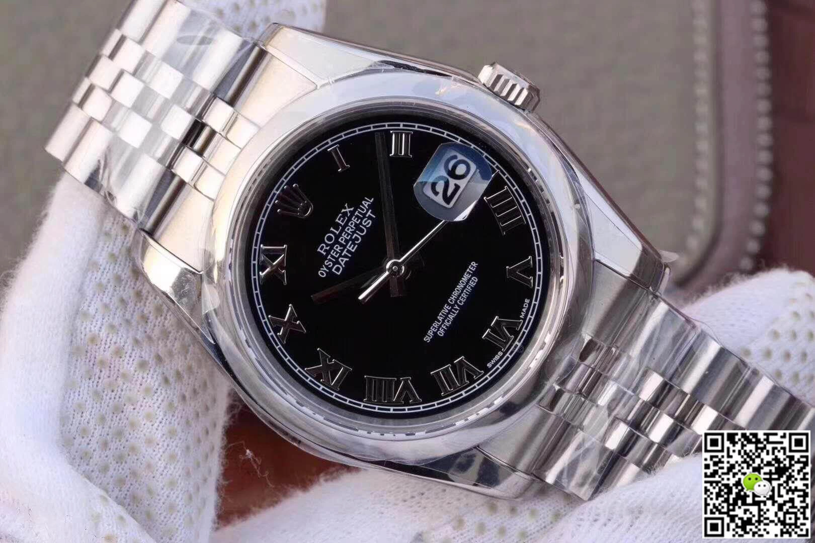 Rolex Datejust 116234 AR Factory 1:1 Best Edition Replica Watch Swiss ETA3135 Black Dial