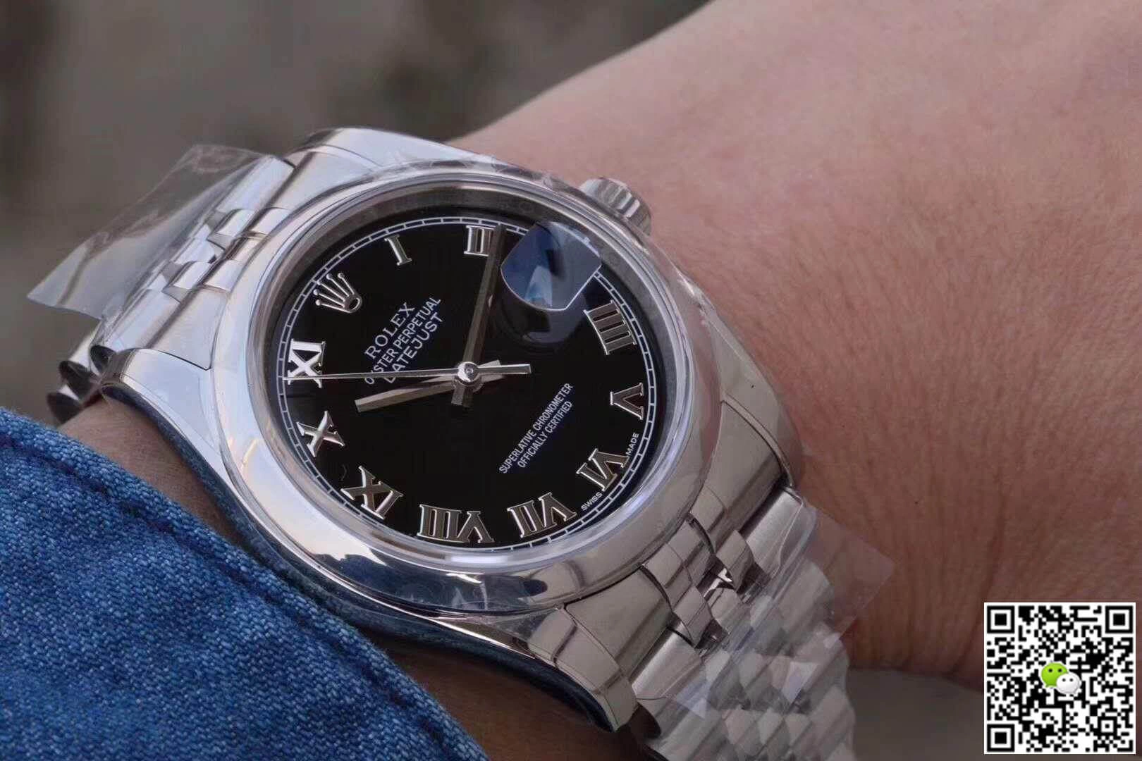 Rolex Datejust 116234 AR Factory 1:1 Best Edition Replica Watch Swiss ETA3135 Black Dial