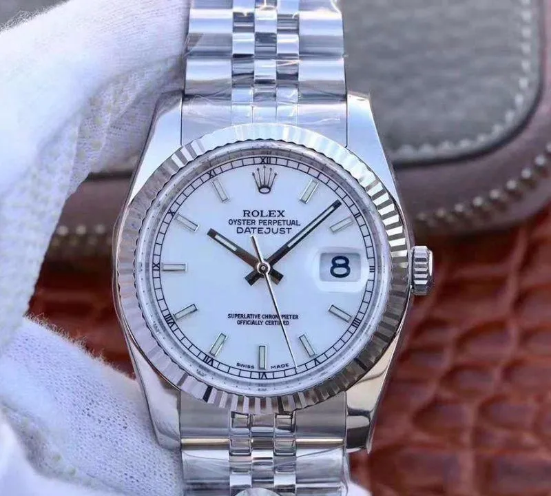 Rolex Datejust 116234 AR Factory 1:1 Best Edition Replica Watch Swiss ETA3135 White Dial