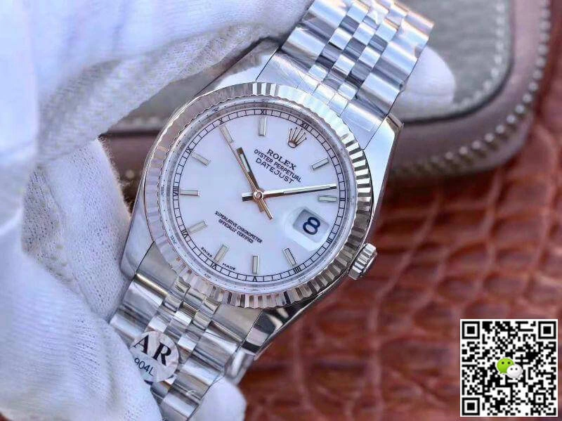 Rolex Datejust 116234 AR Factory 1:1 Best Edition Replica Watch Swiss ETA3135 White Dial