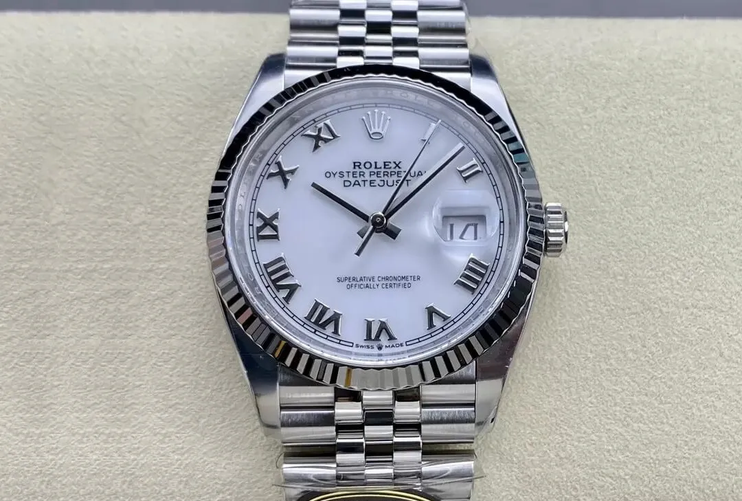 Rolex Datejust M126234-0025 36MM Clean Factory 1:1 Best Edition Replica Watch White Dial