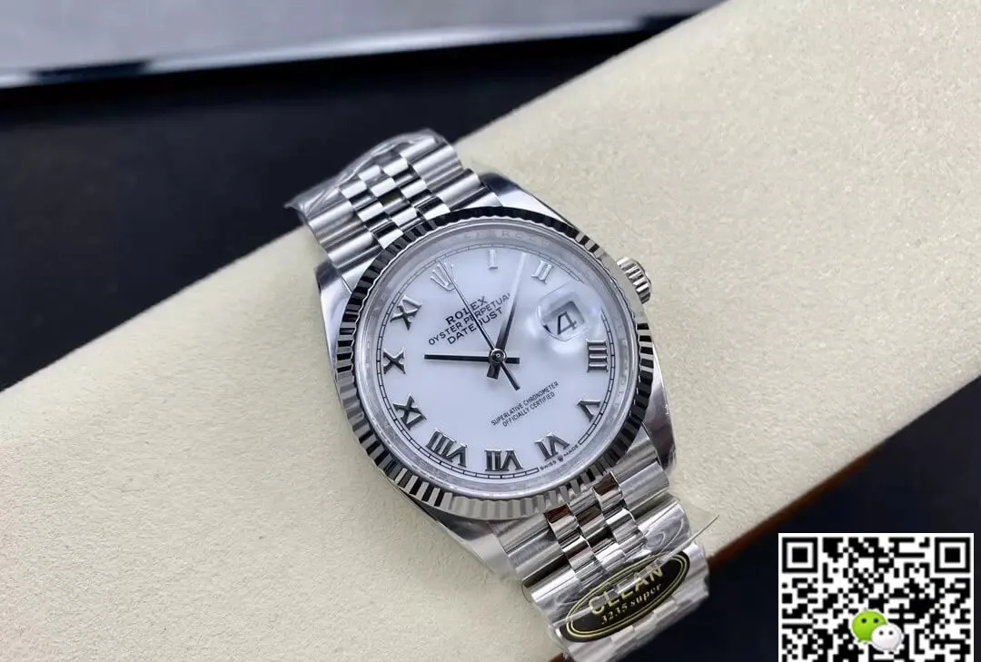 Rolex Datejust M126234-0025 36MM Clean Factory 1:1 Best Edition Replica Watch White Dial