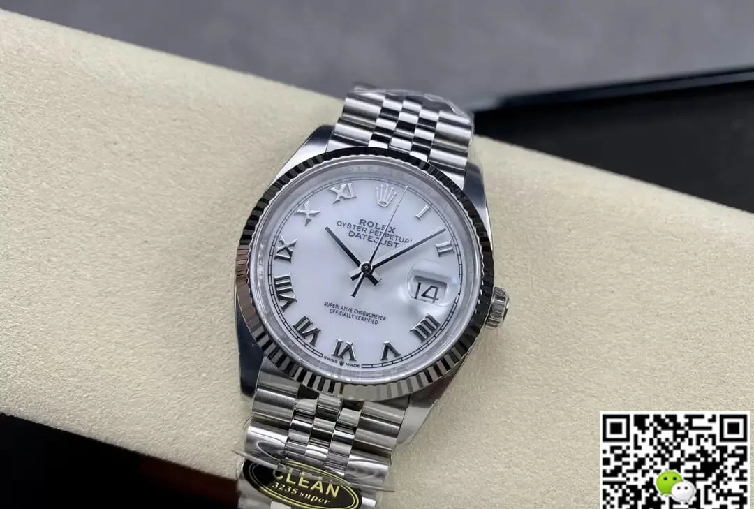 Rolex Datejust M126234-0025 36MM Clean Factory 1:1 Best Edition Replica Watch White Dial