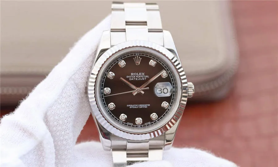 Rolex Datejust M126334-0011 EW Factory 1:1 Best Edition Replica Watch Black Diamond Dial