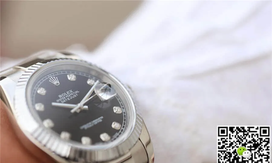 Rolex Datejust M126334-0011 EW Factory 1:1 Best Edition Replica Watch Black Diamond Dial