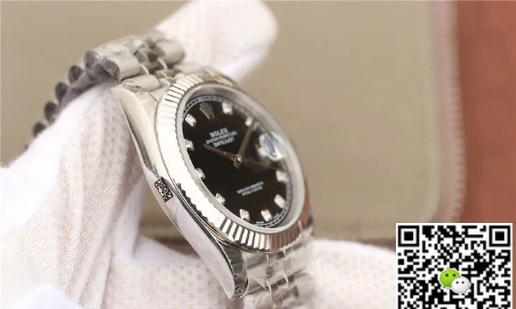 Rolex Datejust M126334-0012 EW Factory 1:1 Best Edition Replica Watch Black Diamond Dial