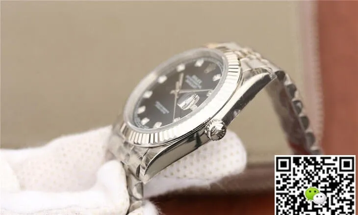 Rolex Datejust M126334-0012 EW Factory 1:1 Best Edition Replica Watch Black Diamond Dial