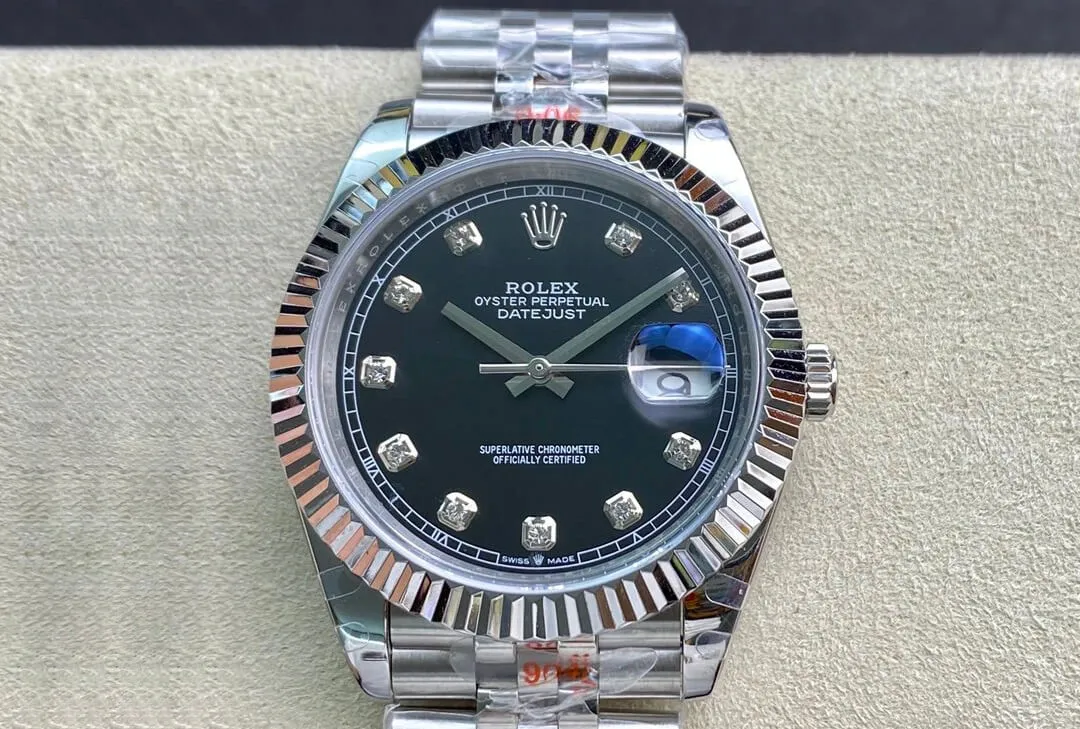 Rolex Datejust M126334-0012 GM Factory 1:1 Best Edition Replica Watch Black Diamond Dial