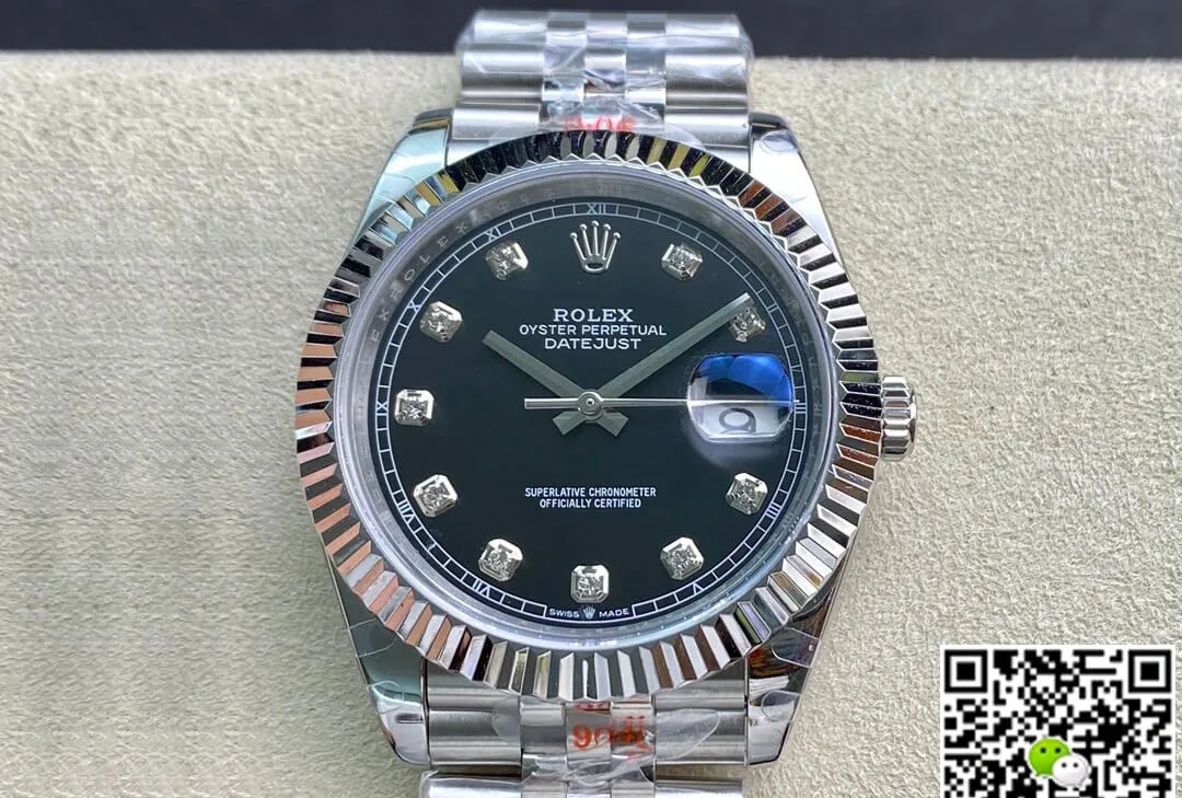 Rolex Datejust M126334-0012 GM Factory 1:1 Best Edition Replica Watch Black Diamond Dial