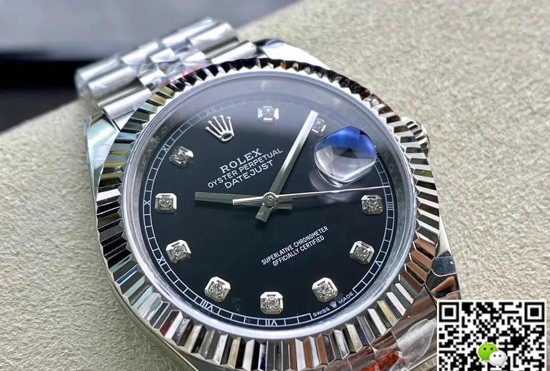 Rolex Datejust M126334-0012 GM Factory 1:1 Best Edition Replica Watch Black Diamond Dial
